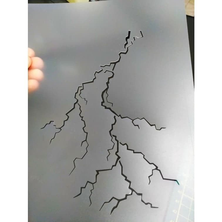Stencil Raios para Pinturas Molde Raio para aerografias