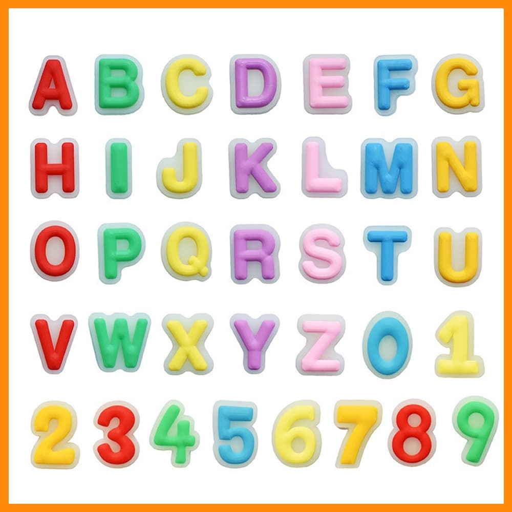 Acessórios para sandálias 26 Letra A-Z Número Alfinetes Luminescentes Diy Shoes Botão De Encanto