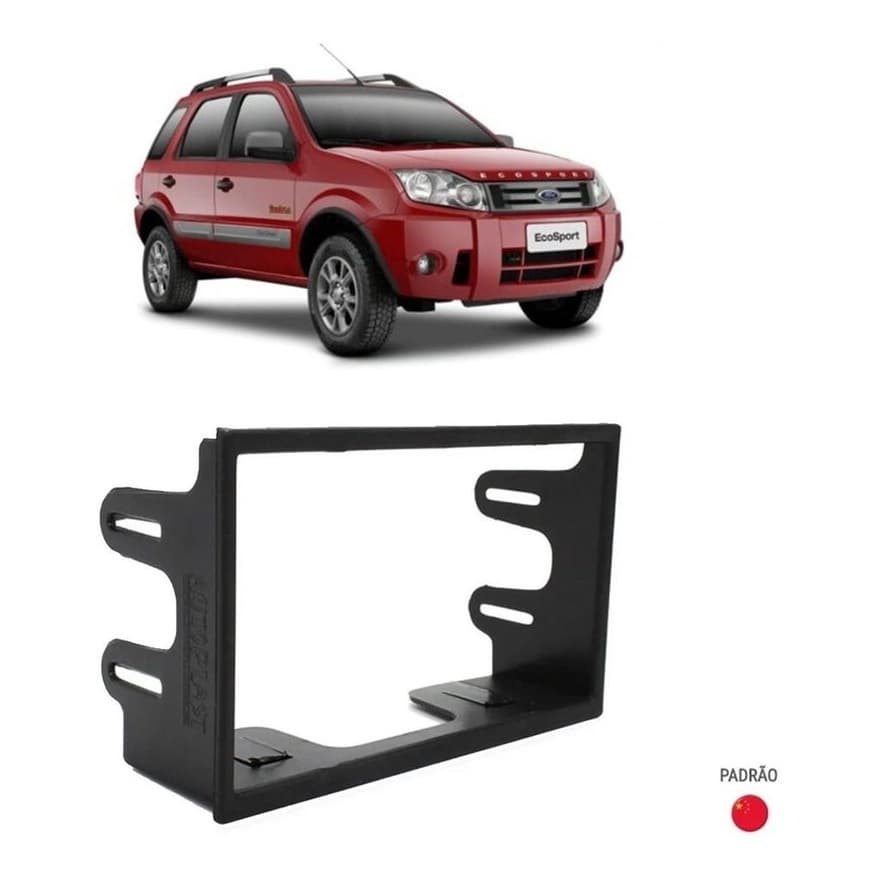 Moldura Painel 2 Din Ford Ecosport 2004 2005 2006 2007 2008