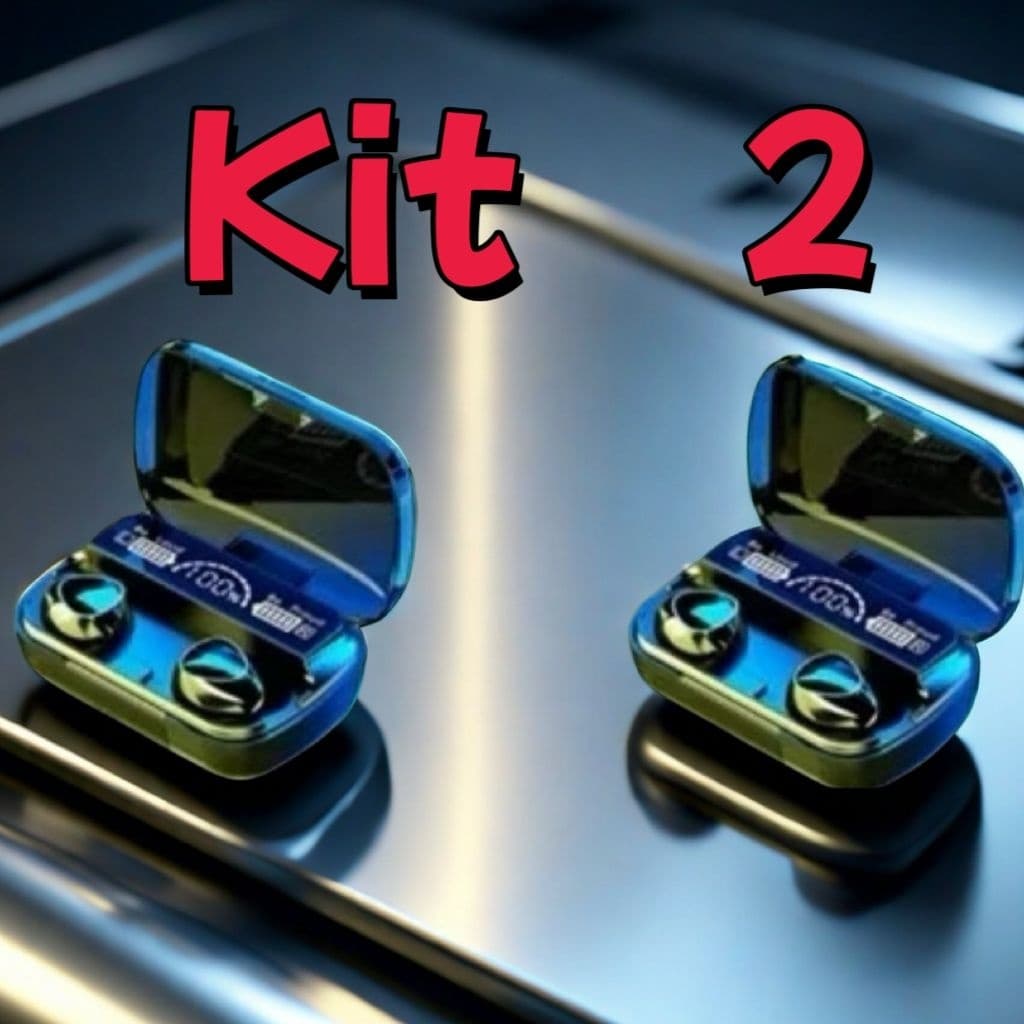 Kit M10 Bluetooth 5.3 Fones de ouvido sem fio TWS estéreo com carregador Power Bank