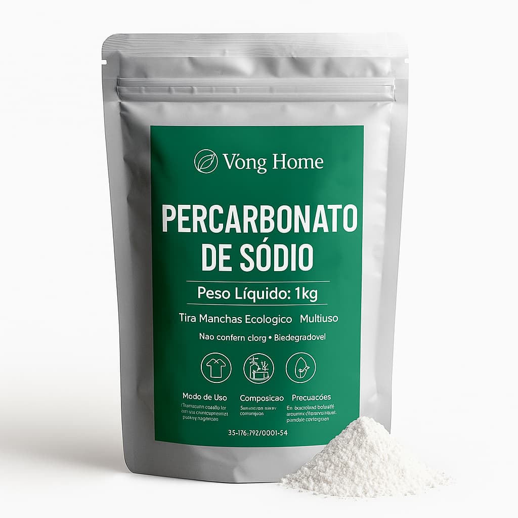 Percarbonato de Sódio 100% Puro Clareador Multiuso tira manchas Roupas Brancas Coloridas Limpeza