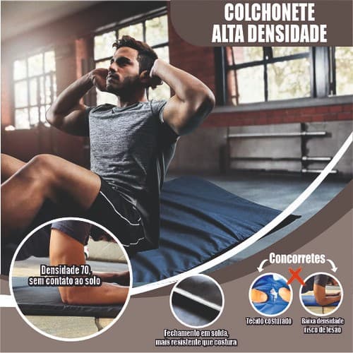 Colchonete Academia Exercícios Ginástica treino tapete  malhação malhar treinar pilates abdominal