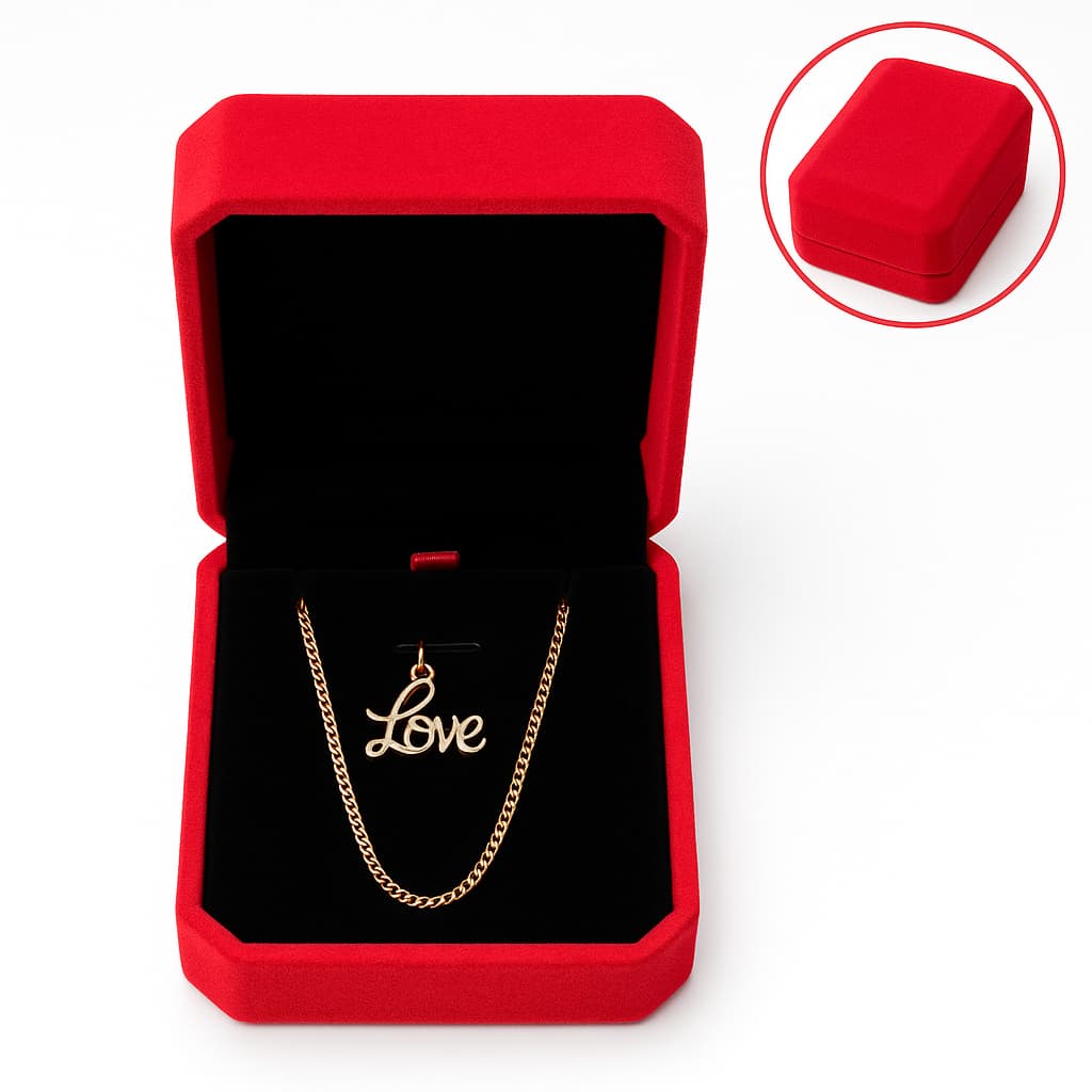 Caixa de Veludo para Colar, Caixinha Conjunto e Brinco– Porta-Joia p/ Presente | Semijoia Bijuterias