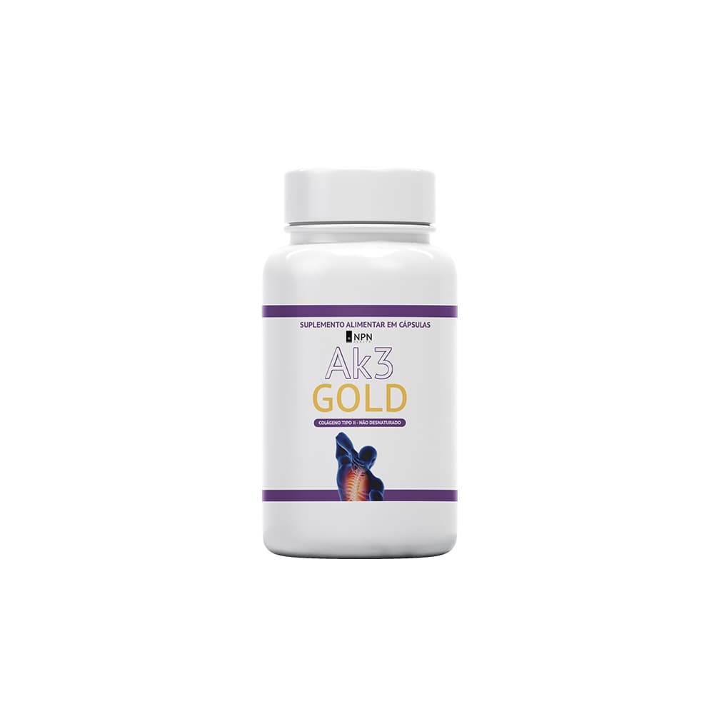 Ak3 Gold 60 Cápsulas 500mg Original Npn Health Loja Oficial Envio Rápido