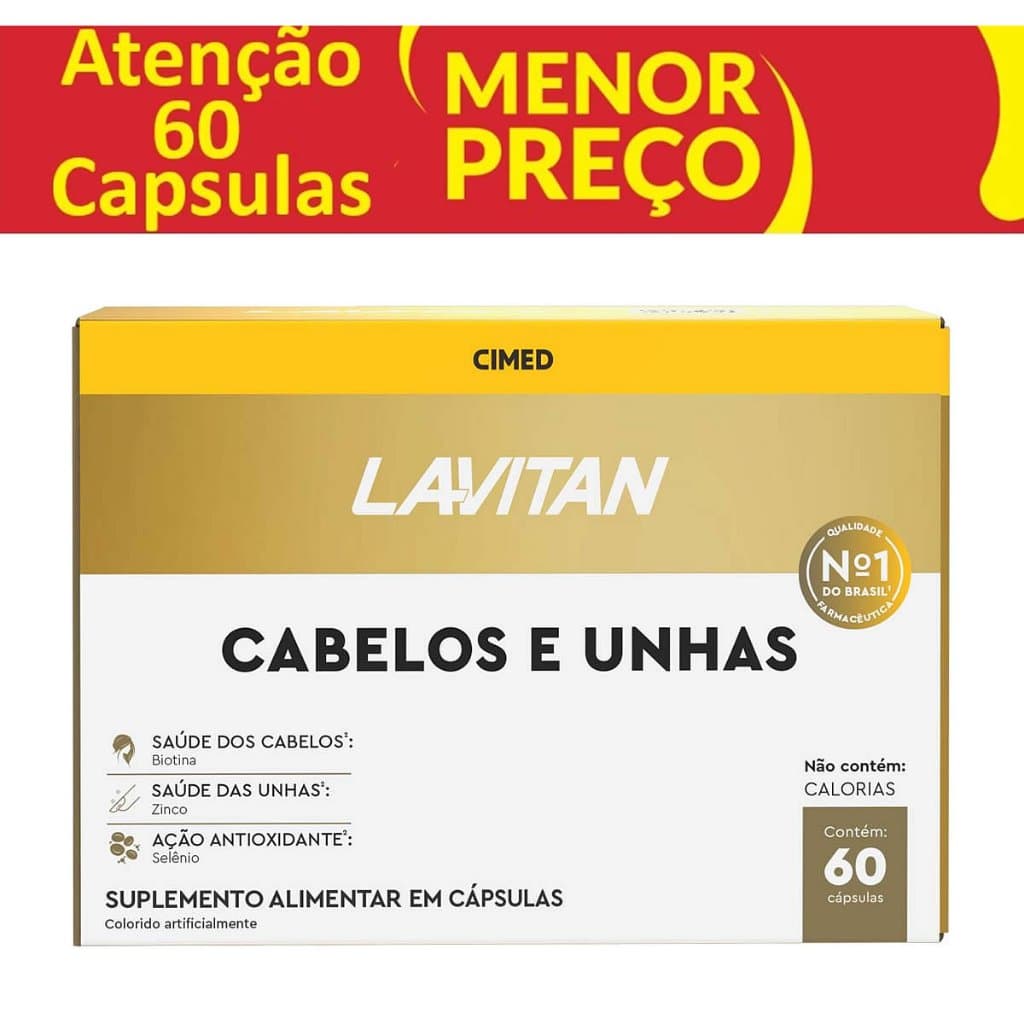 Lavitan Cabelos e Unhas 60 Cápsulas