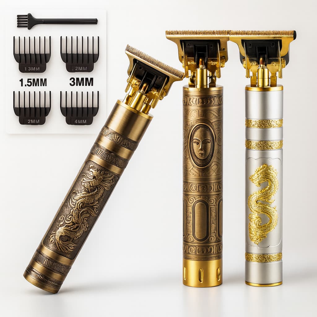 Máquina De Cortar Cabelo Para Barba Masculina Designer Aleatório Elétrico Profissional