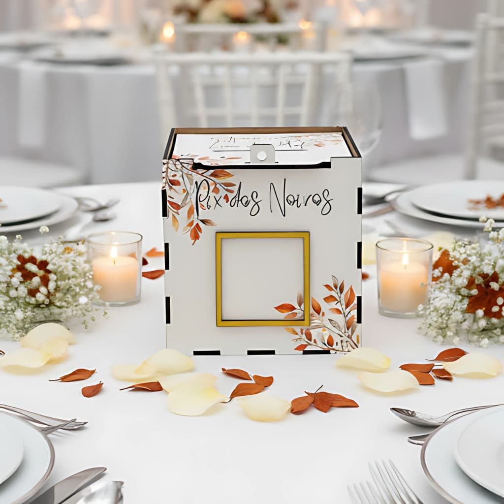 Caixa Pix Casamento Estampas Florais - Para Hora da Gravata