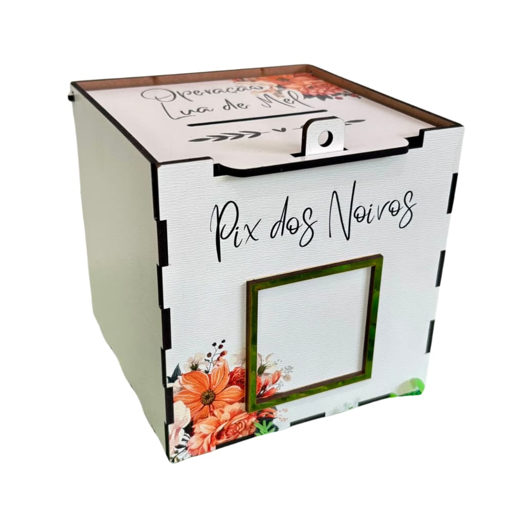 Caixa para o Corte da Gravata e Sapatinho da Noiva | Operação Lua de Mel para Casamento com QR Code