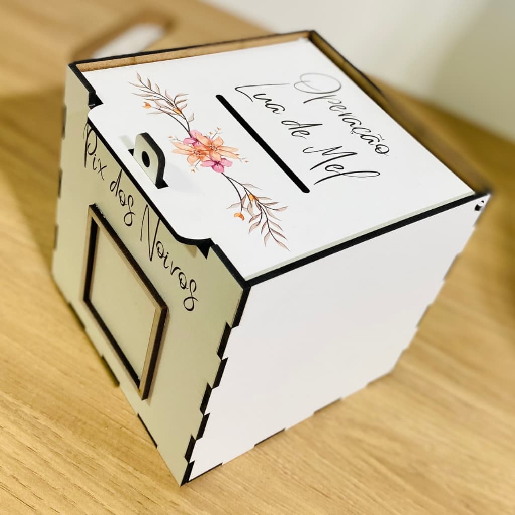 Caixa para casamento Operação Lua de Mel corte da Gravata Qrcode Cerejeira Qrcode