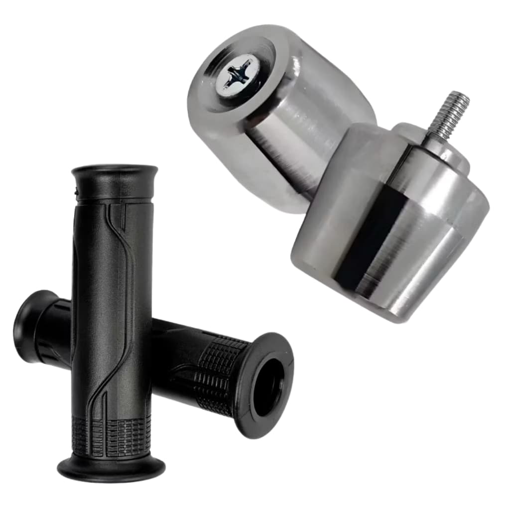 PAR MANOPLA LUVA TITAN FAN 160 CARGO + PESO DE GUIDAO PCX CROMADO PROMOÇÃO