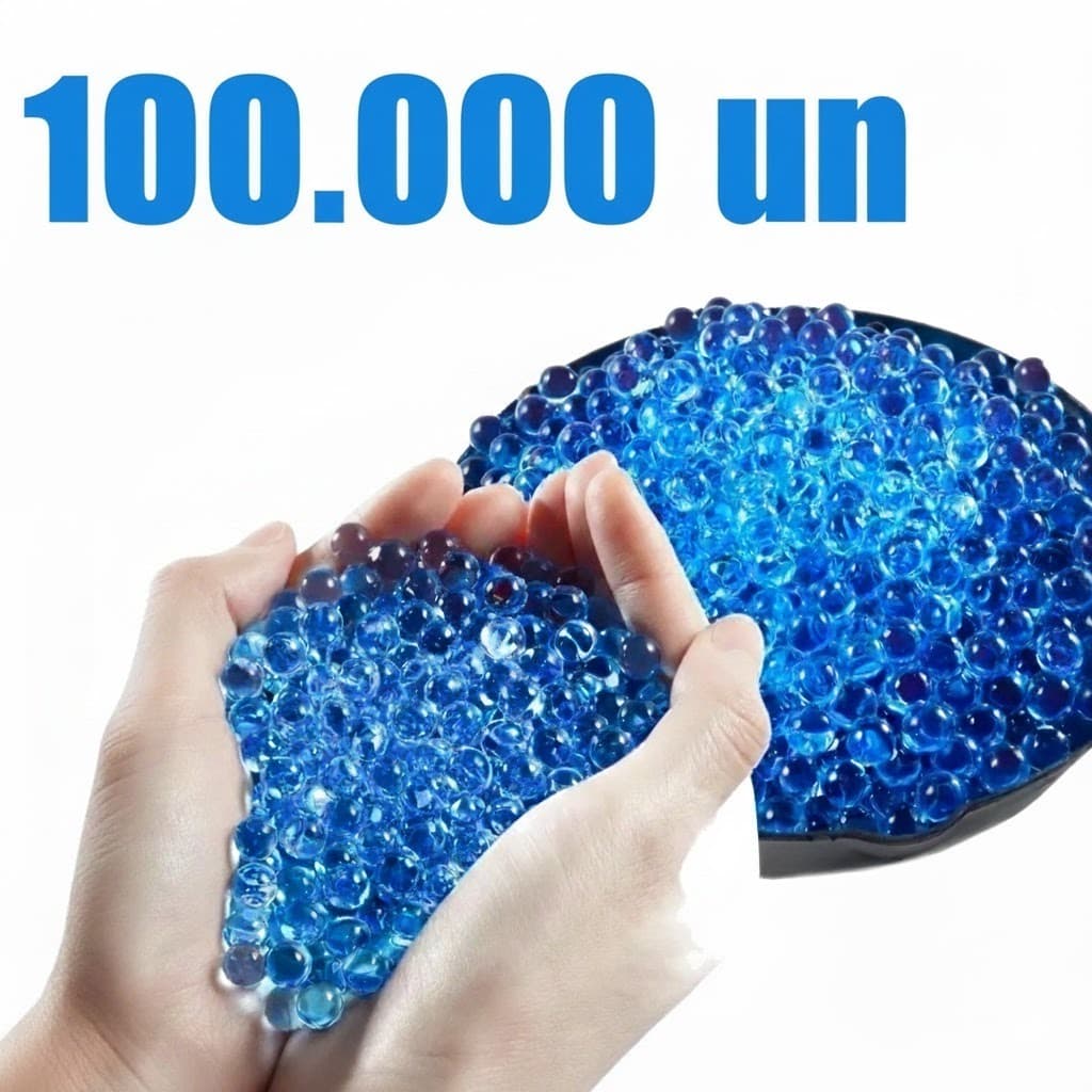 Kit 100 MIL Bolinhas de Gel 7-8mm Cresce na Água