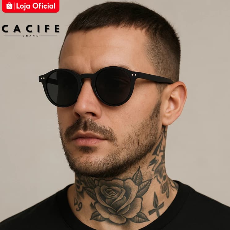 Óculos de Sol Milan Redondo Clássico Oldstyle Retrô Blogueira Steampunk uv400 Unissex