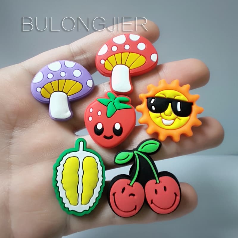 Encantos De Sapato Para Pinos De Decoração De Tamanco Colorido Botão De Planta De Cogumelo