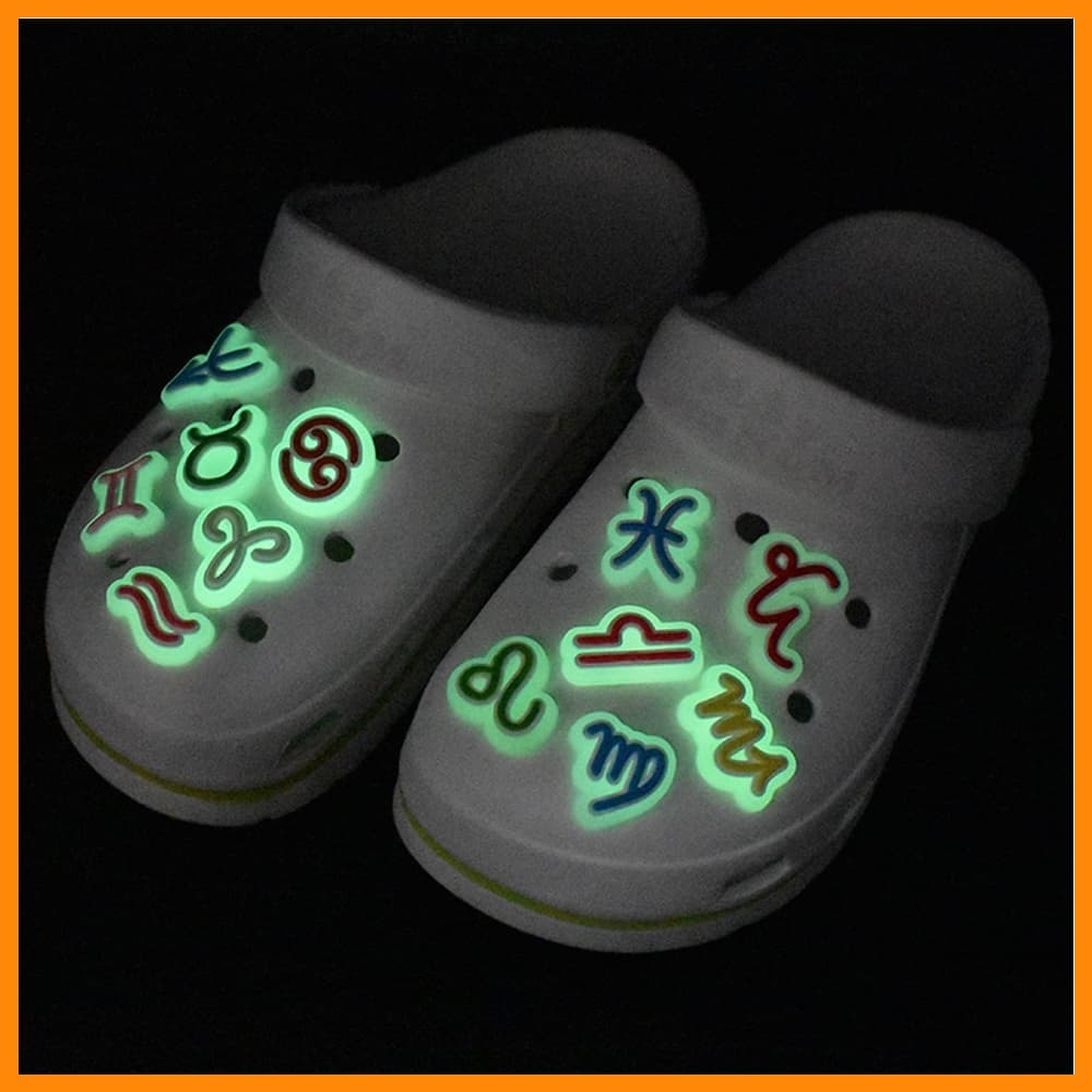 Encantos De Sapato Para Decoração De Tamanco Botão De Alfinetes De Constelação Noctilucente