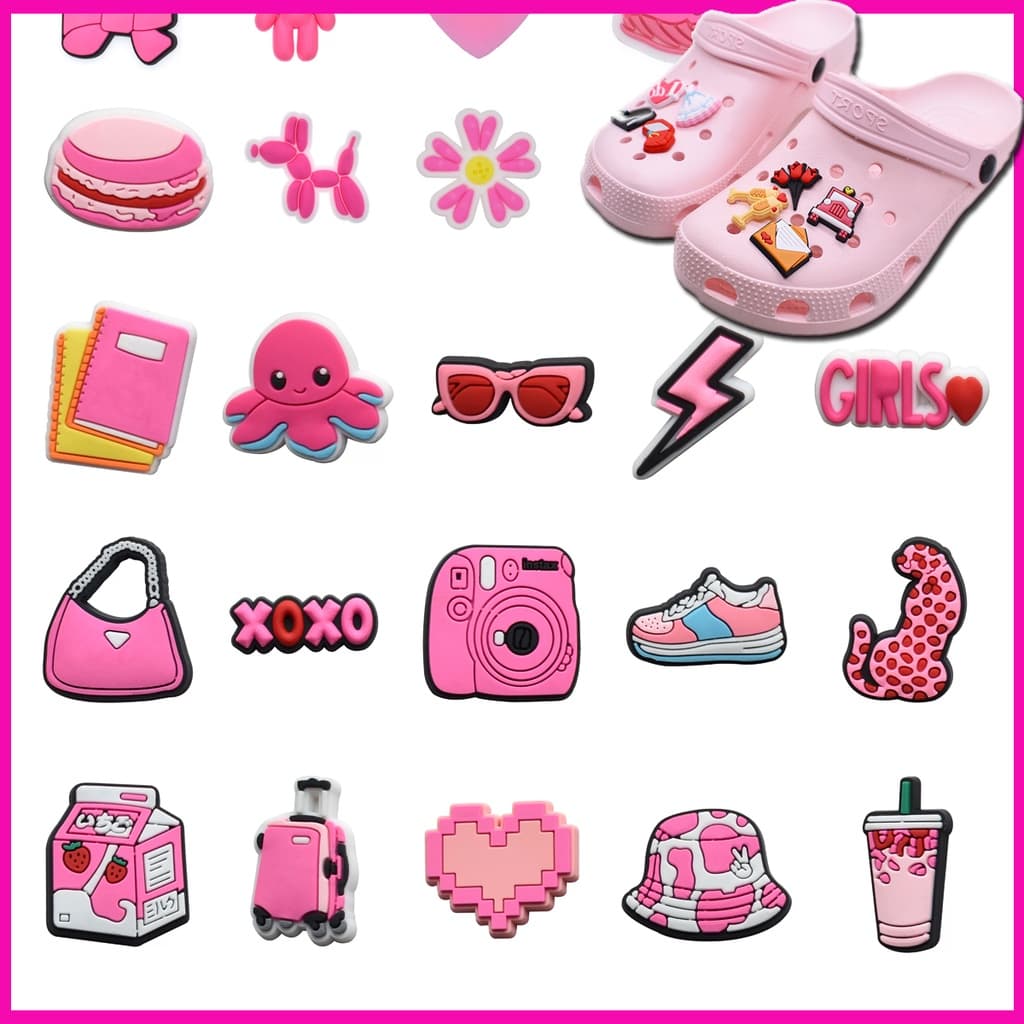 Acessórios para sandálias Pink Fêmea Ins Fashion DIY Sapatos Combinados Botão Pingente De Encanto