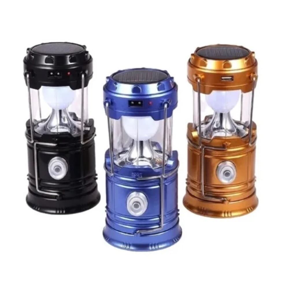Luminária Lampião Carregador Solar Camping Usb Led Lanterna