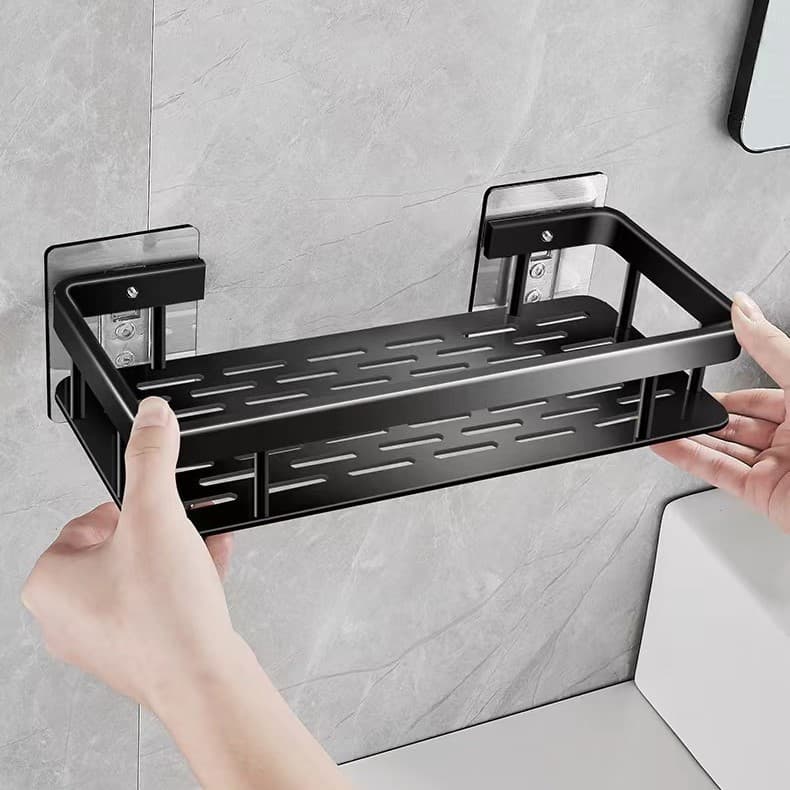 KIT Suporte De Shampoo Organizador Alta qualidade Prateleiras De Banheiro Sem Furo Premium-Space Aluminium  ES