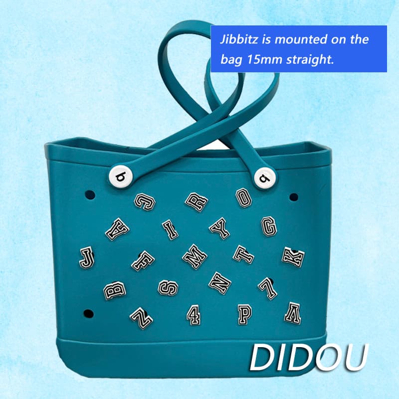 Letras Pretas (Material De PVC) 16 Mm Adequadas Para Bolsa Com Furo 12 Sapatos Tamancos , Todos Os Itens Vêm Botão Na Pa