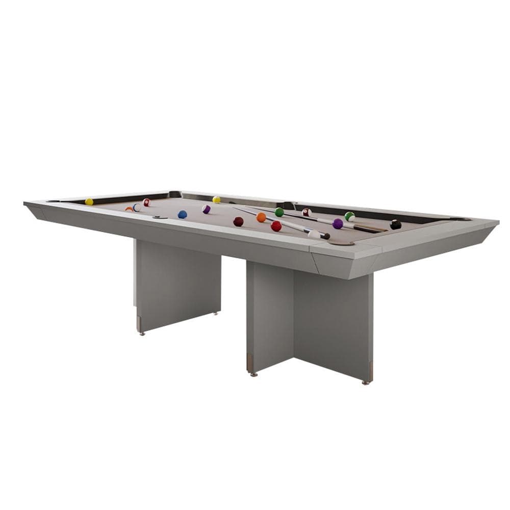 Mesa de Bilhar Sinuca e Jantar Oban Versátil com Tampo Removível 250 cm Base T Branco G84 - Gran Belo