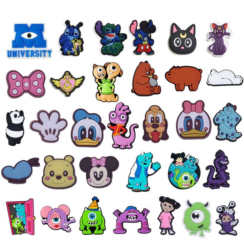 Para Pins Novo Botão Colorido De Charme De Sapatos DIY Monstro