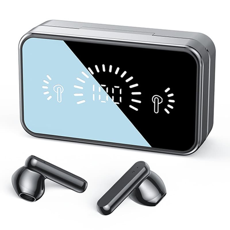 S20 Fones De Ouvido TWS Sem Fio Duplo com Case Suporte de Celular Bluetooth 5.2 IPX5  Com Microfone, Esportivo