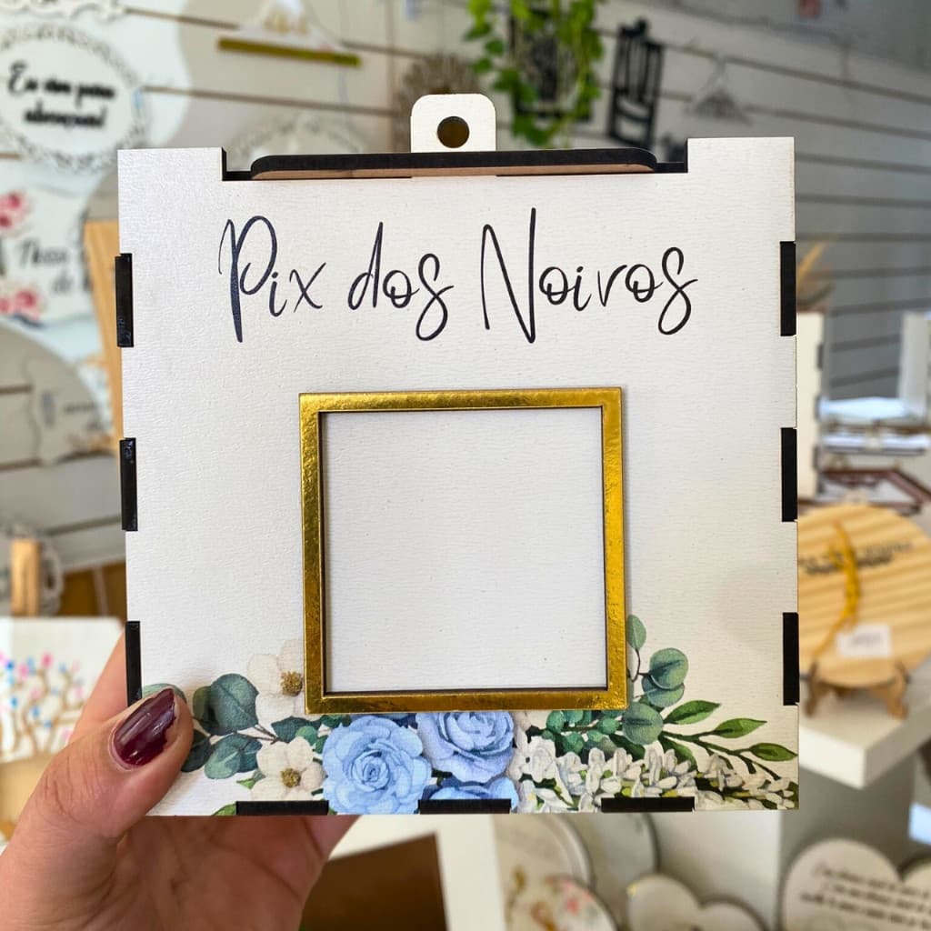 Caixa Operação Lua de Mel e Corte da Gravata Azul para Casamento Qrcode nao Personalizavel