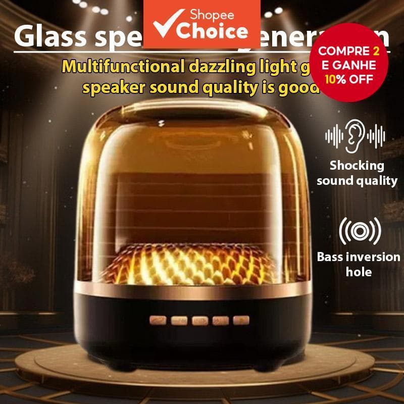  Alto-falante Bluetooth Black Gold de baixa latência e funcionalidades completas, com efeito sonoro 360.