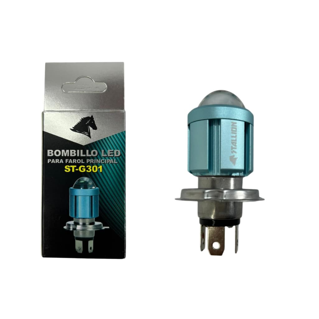 Lâmpada Led H4 Bombillo Para Moto 6500K Stallion 10W Super Branca