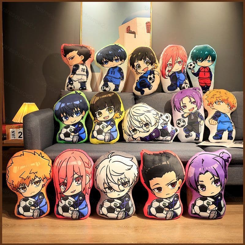 SQ2 Azul Bloqueio Travesseiro De Pelúcia Anime Almofada Isagi Yoichi Chigiri Hyoma Seishiro Nagi Bonecas Presente