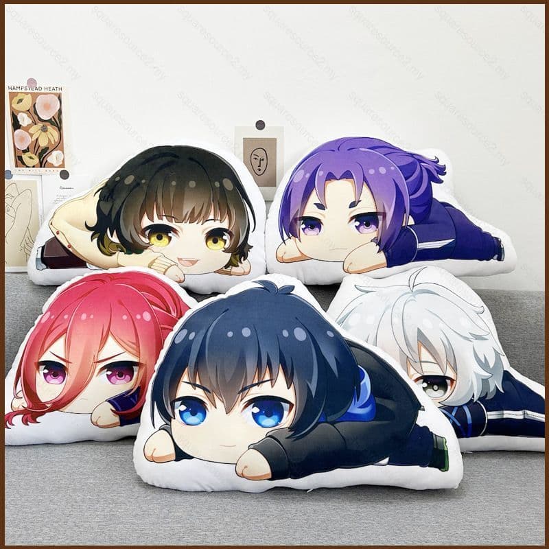 SQ2 Azul Bloqueio Anime Lance Travesseiro Saco De Pelúcia Pingente Brinquedos Almofada Macia Cosplay Boneca