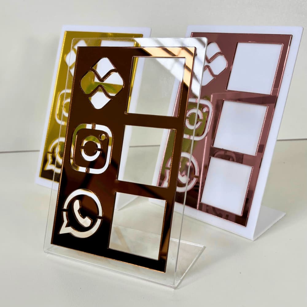 Placa Display de Pagamento Pix e Divulgação de Redes -