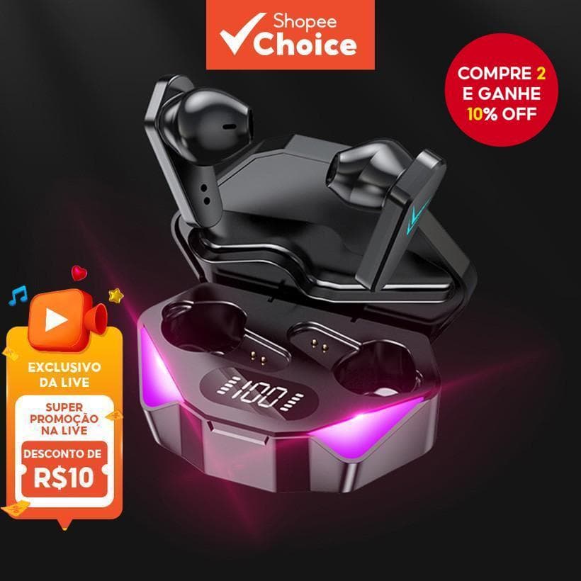 X15 Pro TWS Bluetooth Earbuds Stereo Surround Gaming Microfone Com Cancelamento De Ruído Sem Atraso