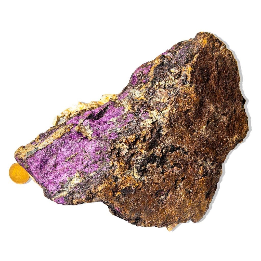 01 Purpurita Bruta Pedra Natural 17 a 21cm 3 a 4kg Tipo C