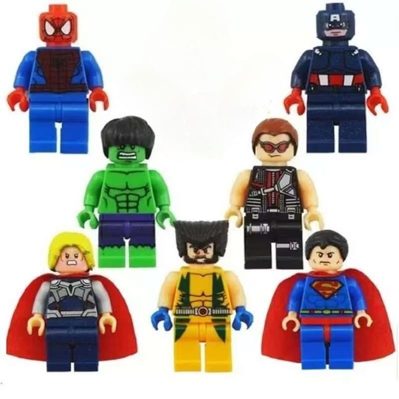 Blocos de construção de bonecos de ação para crianças aprendendo brinquedos