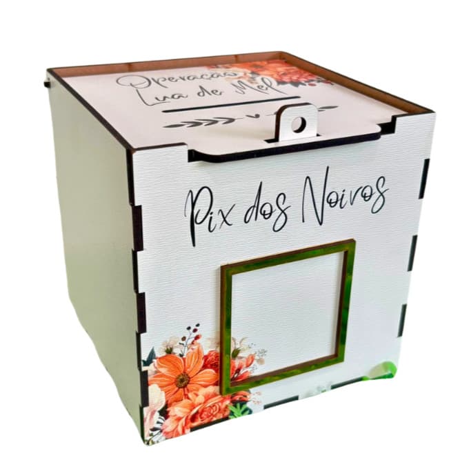 Caixa para o Corte da Gravata e Sapatinho da Noiva | Operação Lua de Mel para Casamento com QR Code