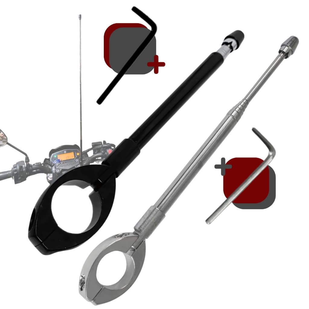 Antena Corta Pipa 6 Estágios Inox Guidão 7/8