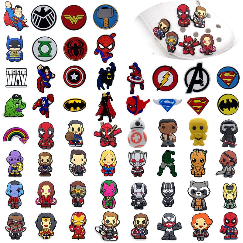 Decoração De Sapato Para Alfinetes De Tamanco Filme De Desenho Animado Botão DIY